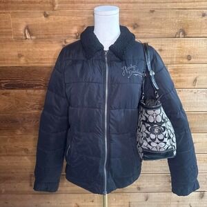 Y2K black Harley Davidson coat